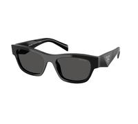 Prada Woman PR B09S 16K08Z Sunglasses Acetate Black Grey Butterfly Normal