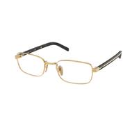 Prada Woman PR B54V 5AK1O1 Optical frames Metal Gold Transparent Squared Normal