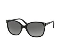 Prada Woman Prada PR 01OS CONCEPTUAL 1AB3M1 Sunglasses Acetate Black Grey Squared Normal Nuanced