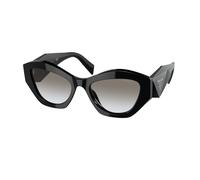 Prada Woman Prada PR 07YS 1AB0A7 Sunglasses Acetate Black Grey Geometric Normal Shaded