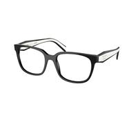 Prada Woman Prada PR 17ZV 1AB1O1 Optical frames Acetate Black Transparent Squared Normal