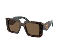 Prada Woman PR 23YS 2AU06B Sunglasses Acetate Turtle Brown Squared Normal