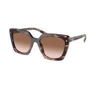 Prada Woman Prada PR 23ZS 07R0A6 Sunglasses Acetate Turtle Brown Squared Normal Shaded