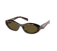 Prada Woman PR 26ZS 14L09Z Sunglasses Acetate Green Brown Geometric Normal