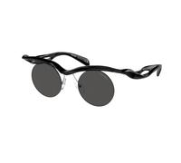 Prada Woman Prada PR A24S 1AB5S0 Sunglasses Injected Black Grey Round Normal