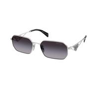 Prada Woman Prada PR A51S 1BC90A Sunglasses Steel Silver Grey Geometric Normal Shaded