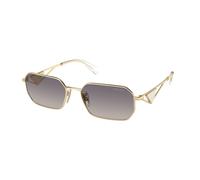 Prada Woman Prada PR A51S ZVN30C Sunglasses Metal Gold Blue Geometric Normal Shaded