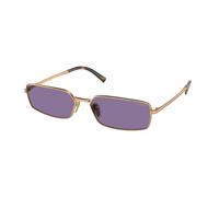 Prada Woman Prada PR A60S 7OE01O Sunglasses Metal Brown Violet Squared Normal