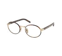 Prada Woman Prada PR B55V 20L1O1 Optical frames Metal Turtle Transparent Round Normal