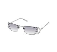 Prada Woman Prada PR C57S 28H40V Sunglasses Metal Silver Grey Squared Normal Nuanced