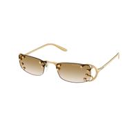 Prada Woman Prada PR C57S 29H30V Sunglasses Metal Gold Brown Squared Normal Nuanced