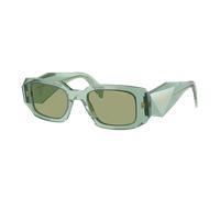 Prada Woman Sunglass PR 17WS - Frame color: Transparent Sage, Lens color: Green Mirror Internal Silver
