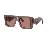 Prada Woman Sunglass PR 23YS - Frame color: Brown Transparent, Lens color: Light Brown
