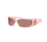 Prada Woman Sunglass PR A14S - Frame color: Transparent Peach, Lens color: Light Brown