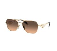 Prada Woman Sunglass PR A50S - Frame color: Pale Gold, Lens color: Brown Gradient Grey