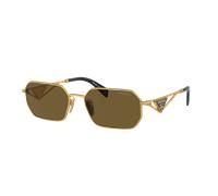 Prada Woman Sunglass PR A51S - Frame color: Matte Gold, Lens color: Dark Brown