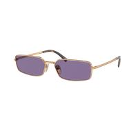 Prada PR A60S 7OE01O Woman Sunglasses Metal Brown Violet Squared Normal