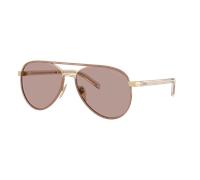 Prada PR B57S 24E20I Woman Sunglasses Steel Gold Brown Pilot Normal
