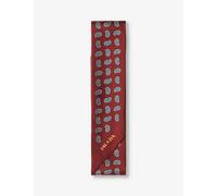 Prada Womens Burgundy Paisley-print Branded Twill Scarf 1 Size