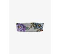 Prada Womens Gold/silver Triangle-logo Floral-motif Fabric Headband 1 Size