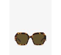 Prada Womens Green Pr 28zs Square-frame Acetate Sunglasses