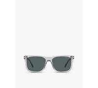 Prada Womens Grey Pr 18ws Square-frame Acetate Sunglasses 53cm