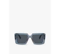 Prada Womens Grey Pr 23ys Square-frame Acetate Sunglasses 14cm