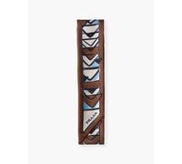 Prada Womens Light Blue Geometric Lettered-logo Printed Twill Scarf 1 Size