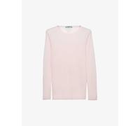 Prada Womens Pink Ribbed Slim-fit Cashmere and Silk-blend Jumper 6