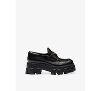 Prada Womens Prada Monolith Logo-Plaque Leather Loafers Black Eur 35.5/2.5 UK Women
