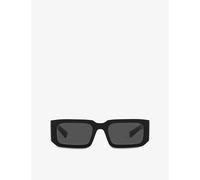 Prada Womens Prada Pr 06Ys Rectangle-Frame Acetate Sunglasses Black
