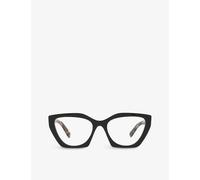 Prada Womens Prada Pr 09Yv Acetate Cat-Eye Glasses Black