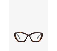 Prada Womens Prada Pr 09Yv Acetate Cat-Eye Glasses Brown