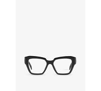 Prada Womens Prada Pr 09Zv Square-Frame Acetate Optical Glasses Black