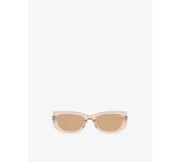 Prada Womens Prada Pr 14Ys Rectangular-Frame Acetate Sunglasses Brown