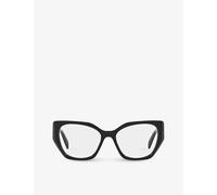 Prada Womens Prada Pr 18Wv Square-Framed Acetate Glasses Black