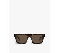 Prada Womens Prada Pr 19Ws Square-Frame Acetate Sunglasses Brown