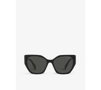 Prada Womens Prada Pr 19Zs Cat-Eye Frame Acetate Sunglasses Black