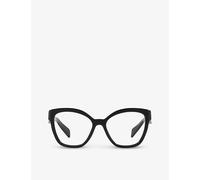 Prada Womens Prada Pr 20Zv Cat-Eye Acetate Glasses Black