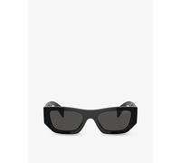 Prada Womens Prada Pr A01S Pillow-Shaped Acetate Sunglasses Black
