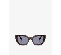 Prada Womens Prada Pr A09S Butterfly-Frame Tortoiseshell Acetate Sunglasses Brown