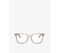 Prada Womens Prada Pr B11V Round-Frame Plastic Optical Glasses Purple