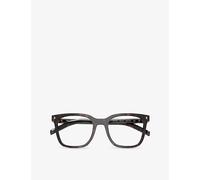 Prada Womens Prada Pr B11V Square-Frame Acetate Glasses Brown