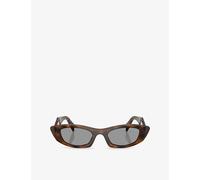 Prada Womens Prada Pr B16S Cat-Eye Tortoiseshell Acetate Sunglasses Brown