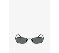 Prada Womens Prada Pr B54S Rectangle-Frame Metal Sunglasses Black