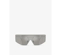 Prada Womens Prada Pr B55S Irregular-Frame Metal Sunglasses Silver