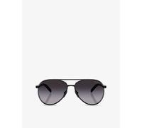 Prada Womens Prada Pr B57S Pilot-Frame Metal Sunglasses Black