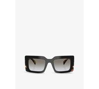 Prada Womens Prada Pr D01S Square-Frame Acetate Sunglasses Black