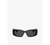 Prada Womens Prada Pr D03Sd Rectangle-Frame Acetate Sunglasses Black