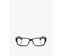 Prada Womens Prada Prb09V Rectangle-Frame Acetate Optical Glasses Brown